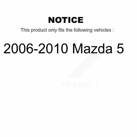 Tor Front To Frame Suspension Stabilizer Bar Bushing Kit For 2006-2010 Mazda 5 TOR-K200624